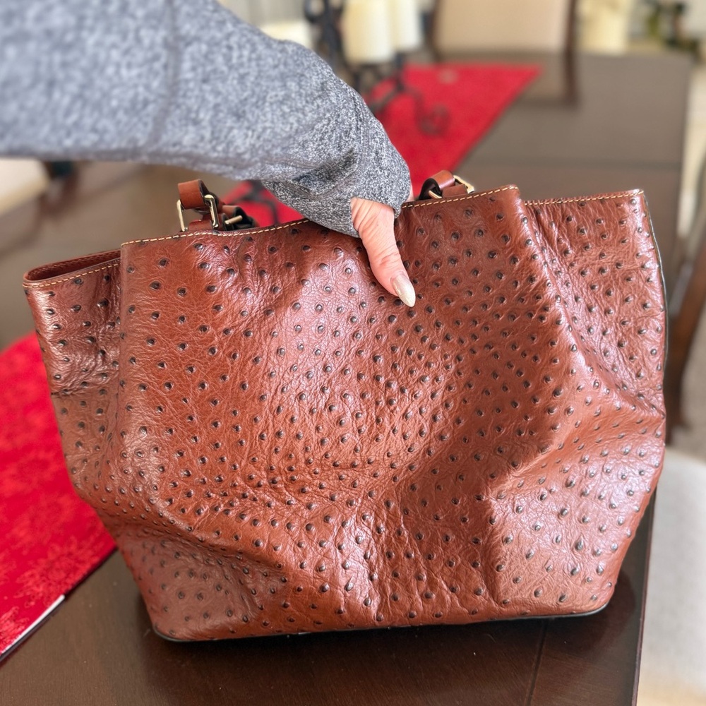 Dooney & Bourke Ostrich Leather Bag - Picture 6 of 9